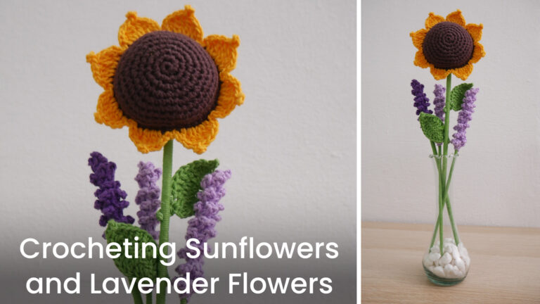 Crocheting Sunflowers and Lavender Flowersproduct featured image thumbnail.